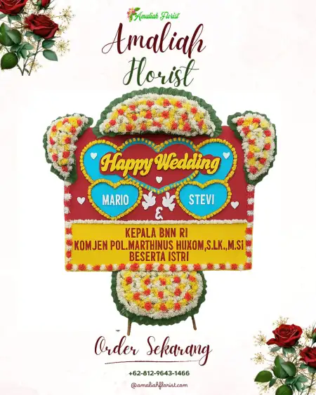 Papan Bunga Pernikahan Tirtomarto